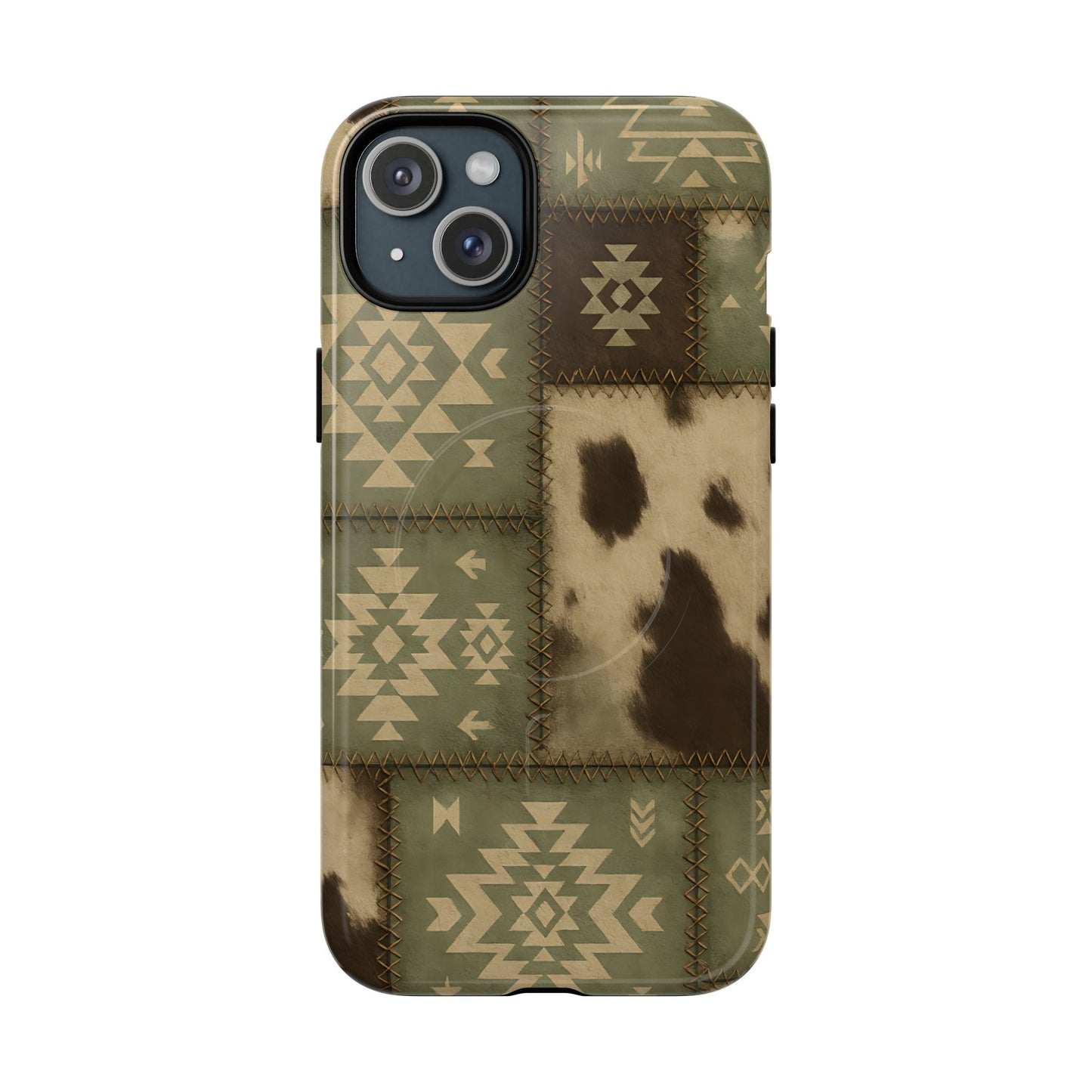 Rustic Sage Patchwork Magnetic Case