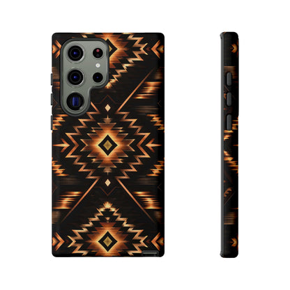 Black Gold Aztec Rug Tough Case