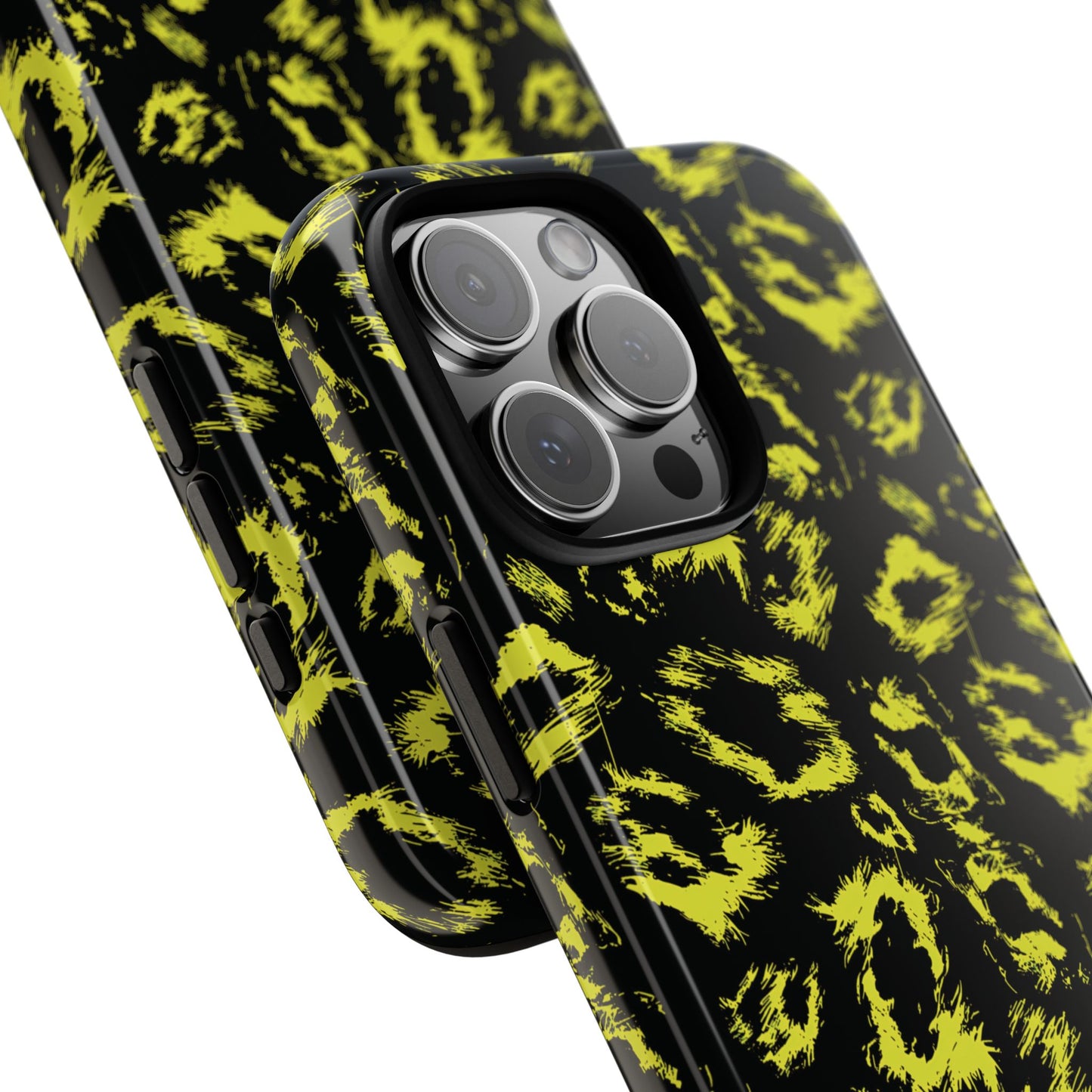 Neon Yellow Leopard Tough Phone Case
