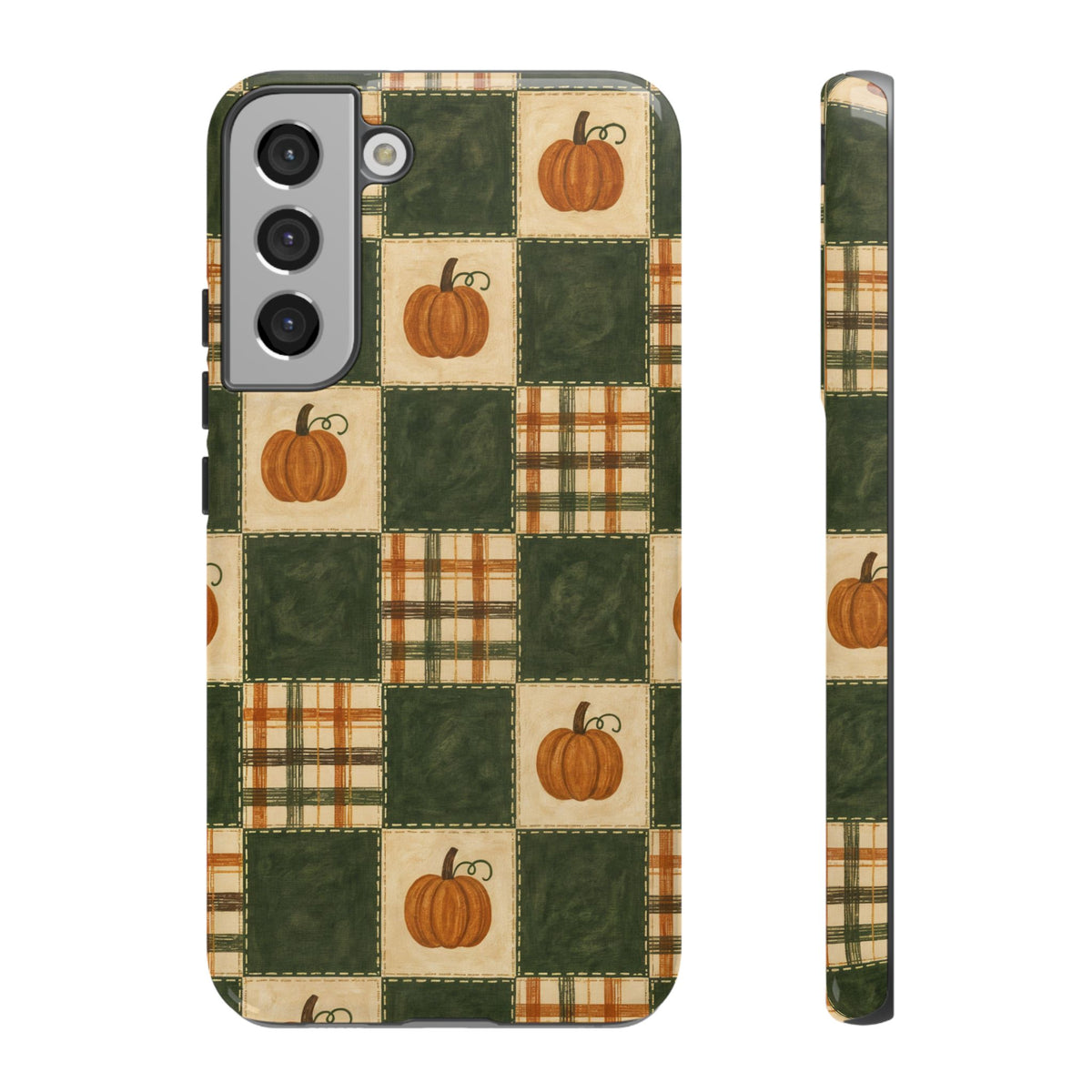 Pumpkin Check Quilt Tough Case
