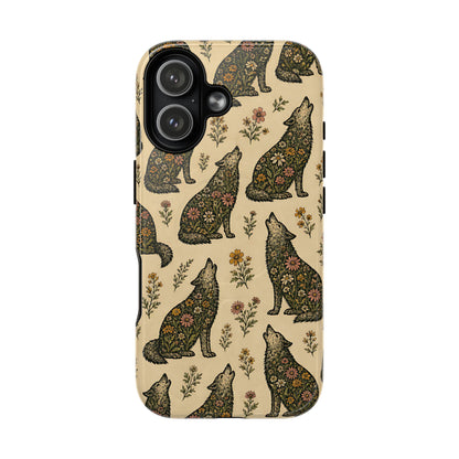Floral Wolves Magnetic Case