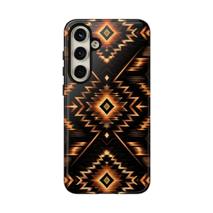 Black Gold Aztec Rug Tough Case