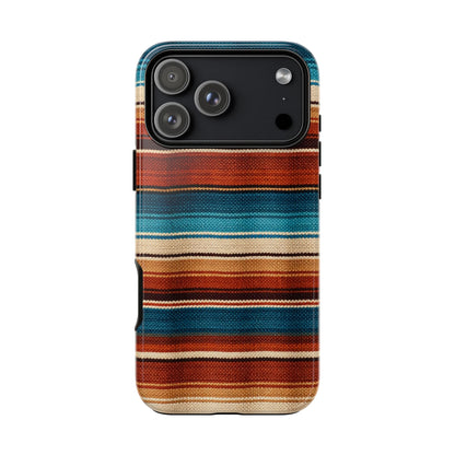 Turquoise + Orange Serape Tough Case