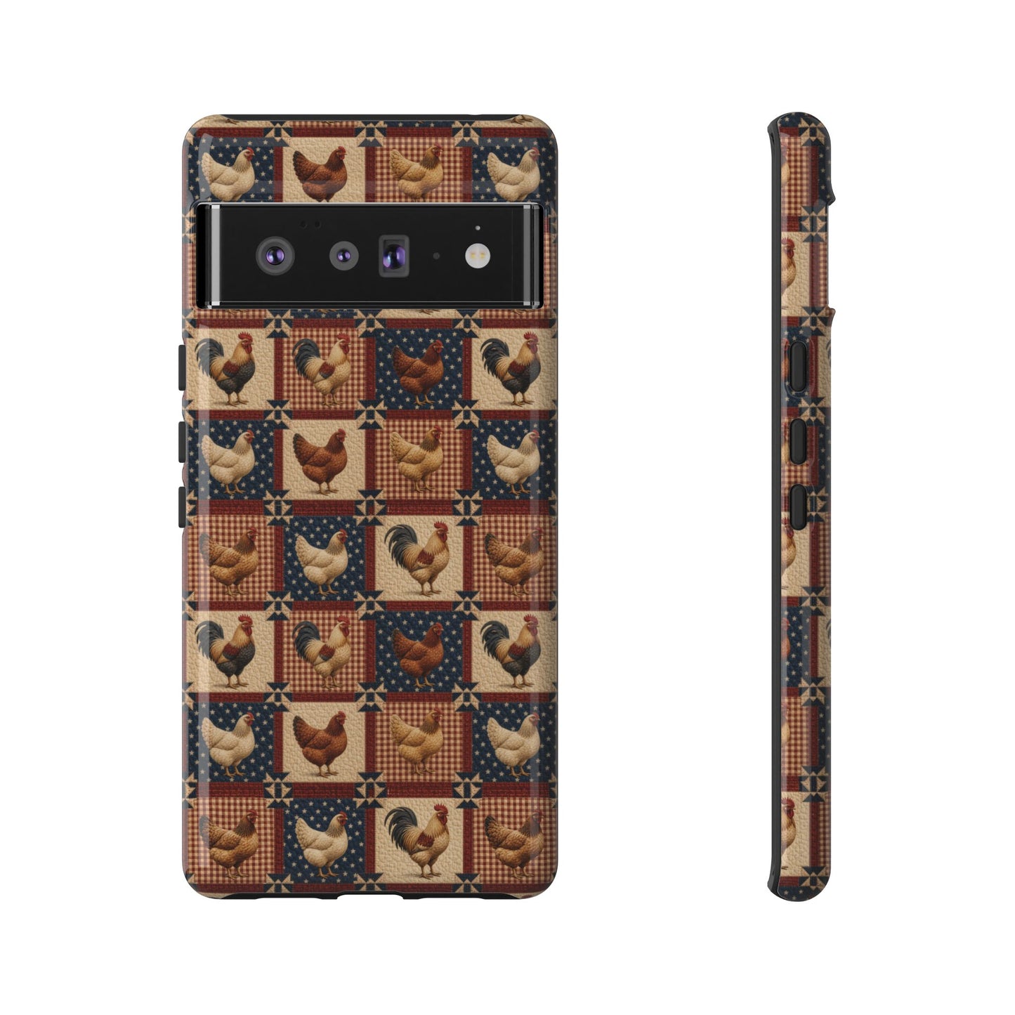 Patriotic Chicken Patchwork Tough Case