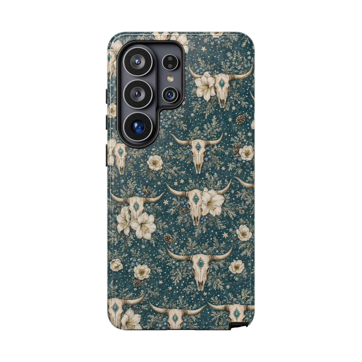 Turquoise Winter Skull Tough Case