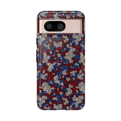 USA Cowhide Glitter Tough Case