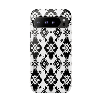 Black White Aztec Tough Phone Case