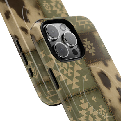 Rustic Sage Patchwork Magnetic Case