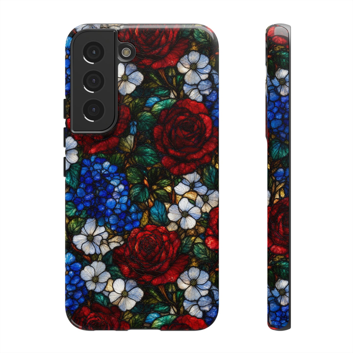 Patriotic Floral Glass Tough Case