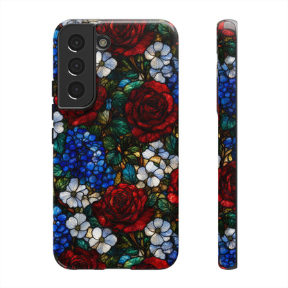 Patriotic Floral Glass Tough Case
