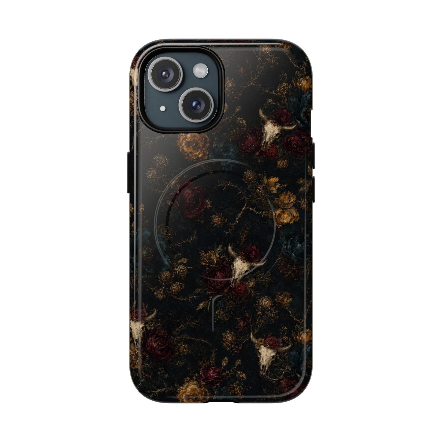 Bull Skull Bloom Magnetic Case