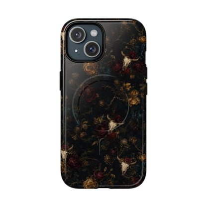 Bull Skull Bloom Magnetic Case