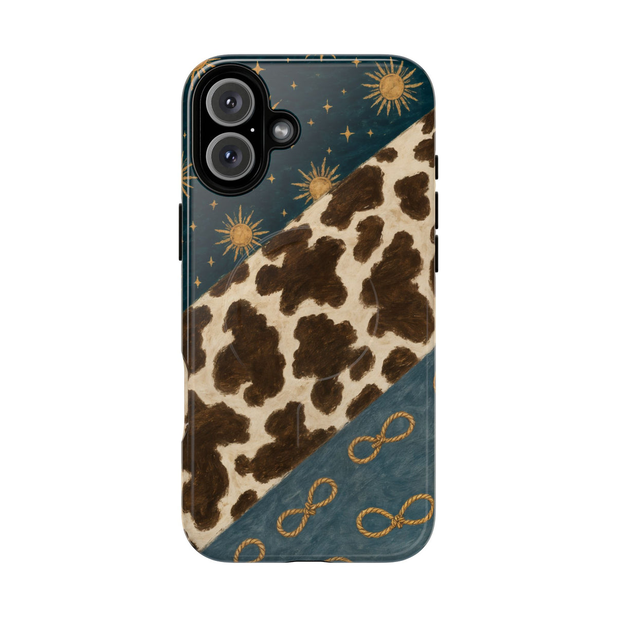 Sunburst Cowhide Swath Magnetic Case