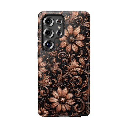 Rose Gold Floral Tough Case