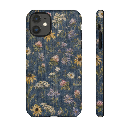 Denim Florals Tough Case