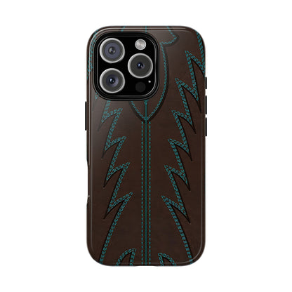 Boot Closeup Brown Turquoise Tough Case