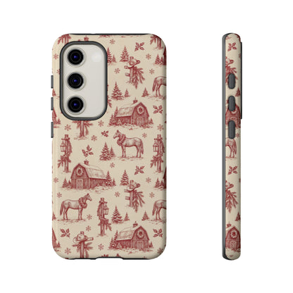 Christmas Toile Tough Case