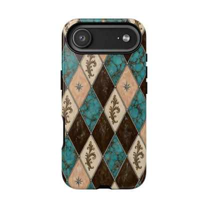 Turquoise Harlequin Tough Case