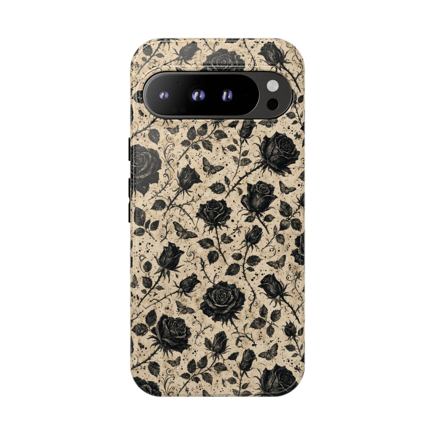 Black Rose Bone Tough Case