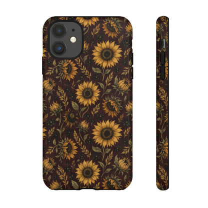 Burgundy Sunflowers Tough Case