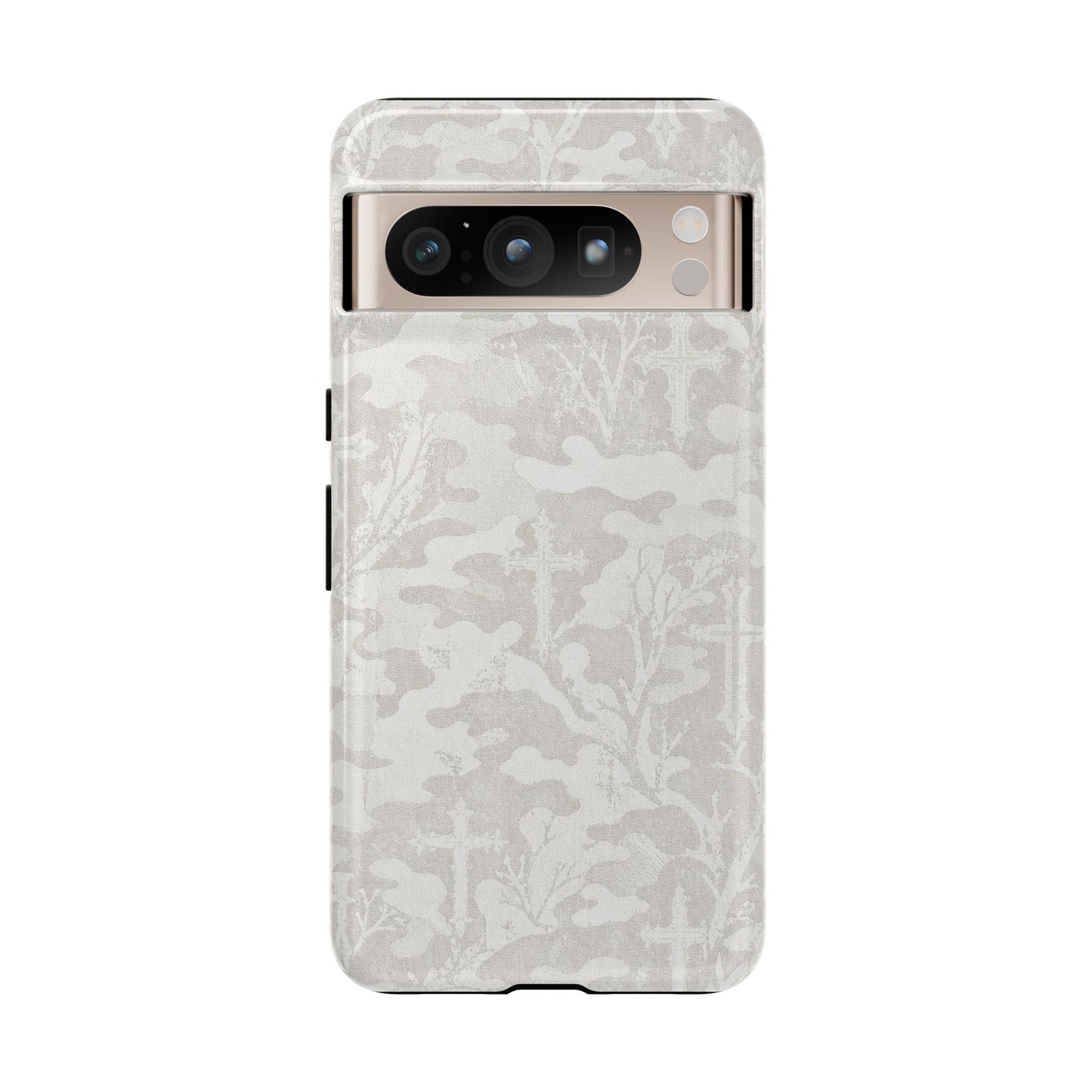White Camo Cross Tough Case