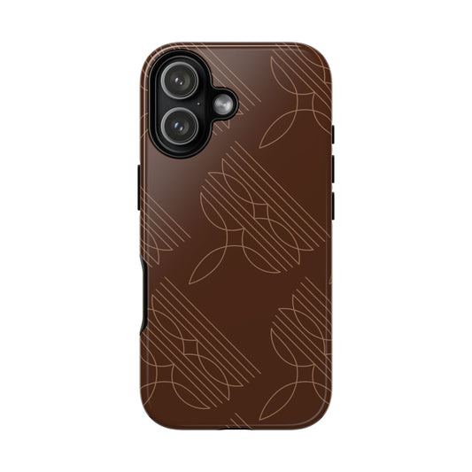 Boot Stitch Pattern Tough Phone Case-Brown
