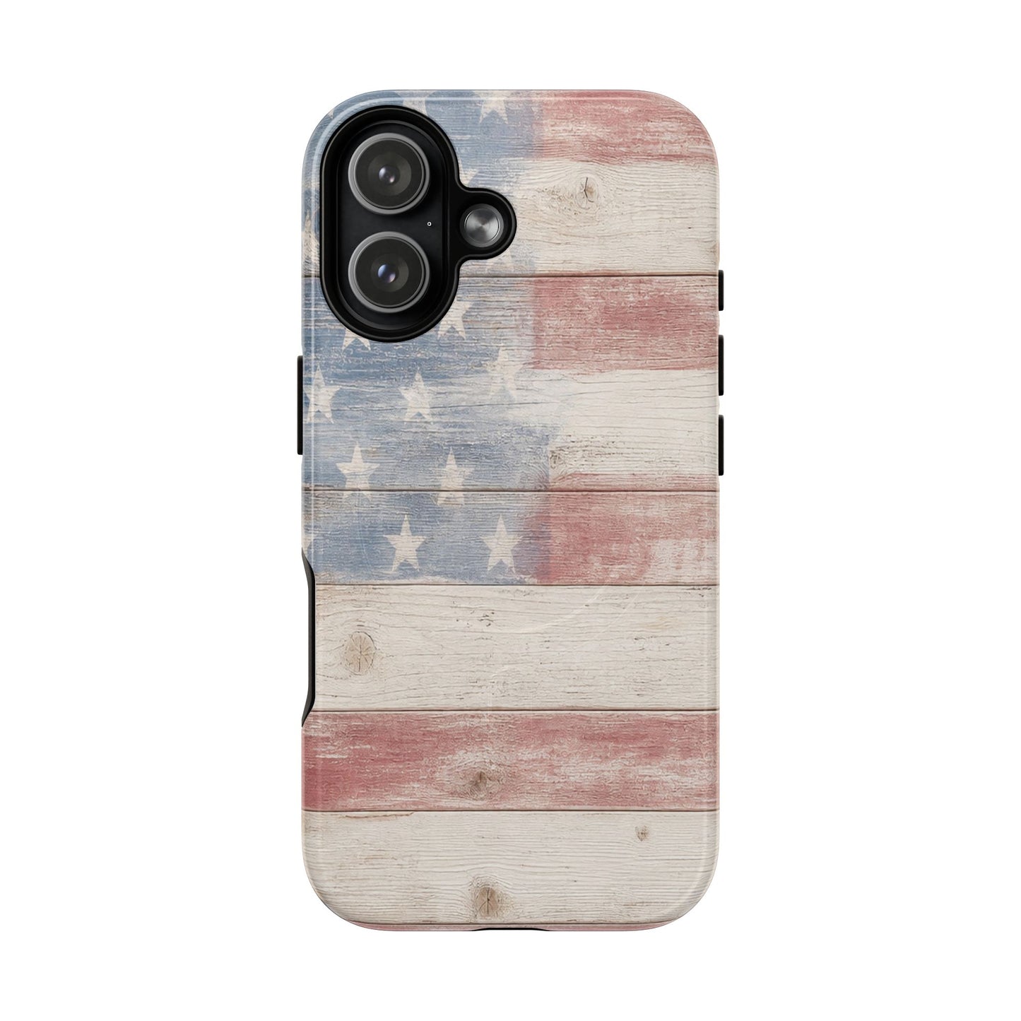 White Wood Flag Magnetic Case
