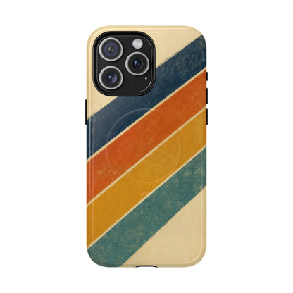 Retro Sunset Stripes Magnetic Case