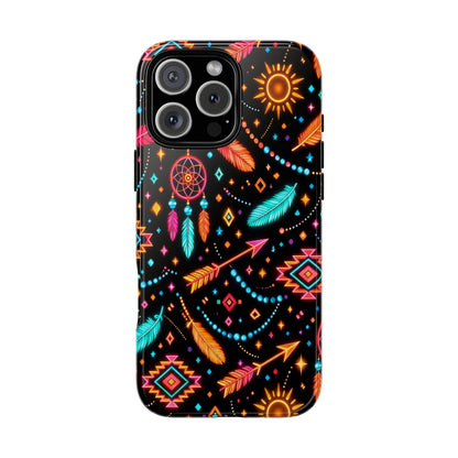 Neon Aztec Feather Tough Case