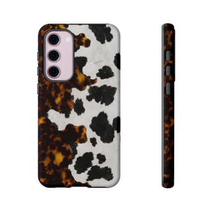 Tortoiseshell + Cowhide Tough Case