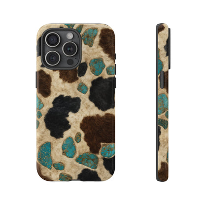 Turquoise Cowhide Tough Case
