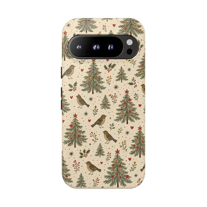 Folk Christmas Birds Tough Case