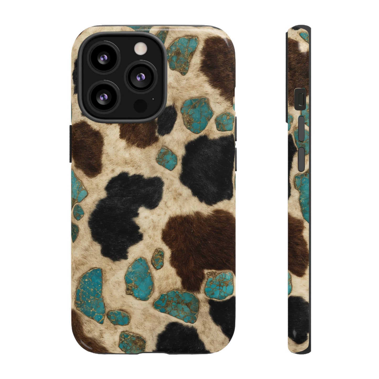 Turquoise Cowhide Tough Case