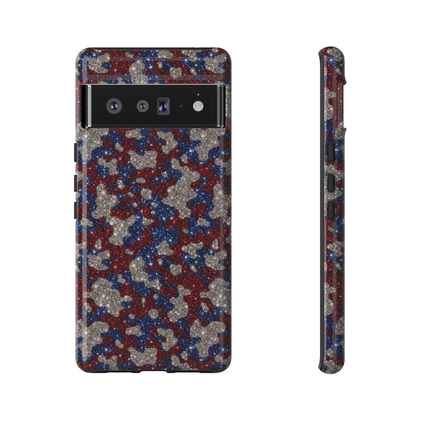 USA Cowhide Glitter Tough Case
