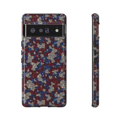 USA Cowhide Glitter Tough Case