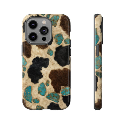 Turquoise Cowhide Tough Case