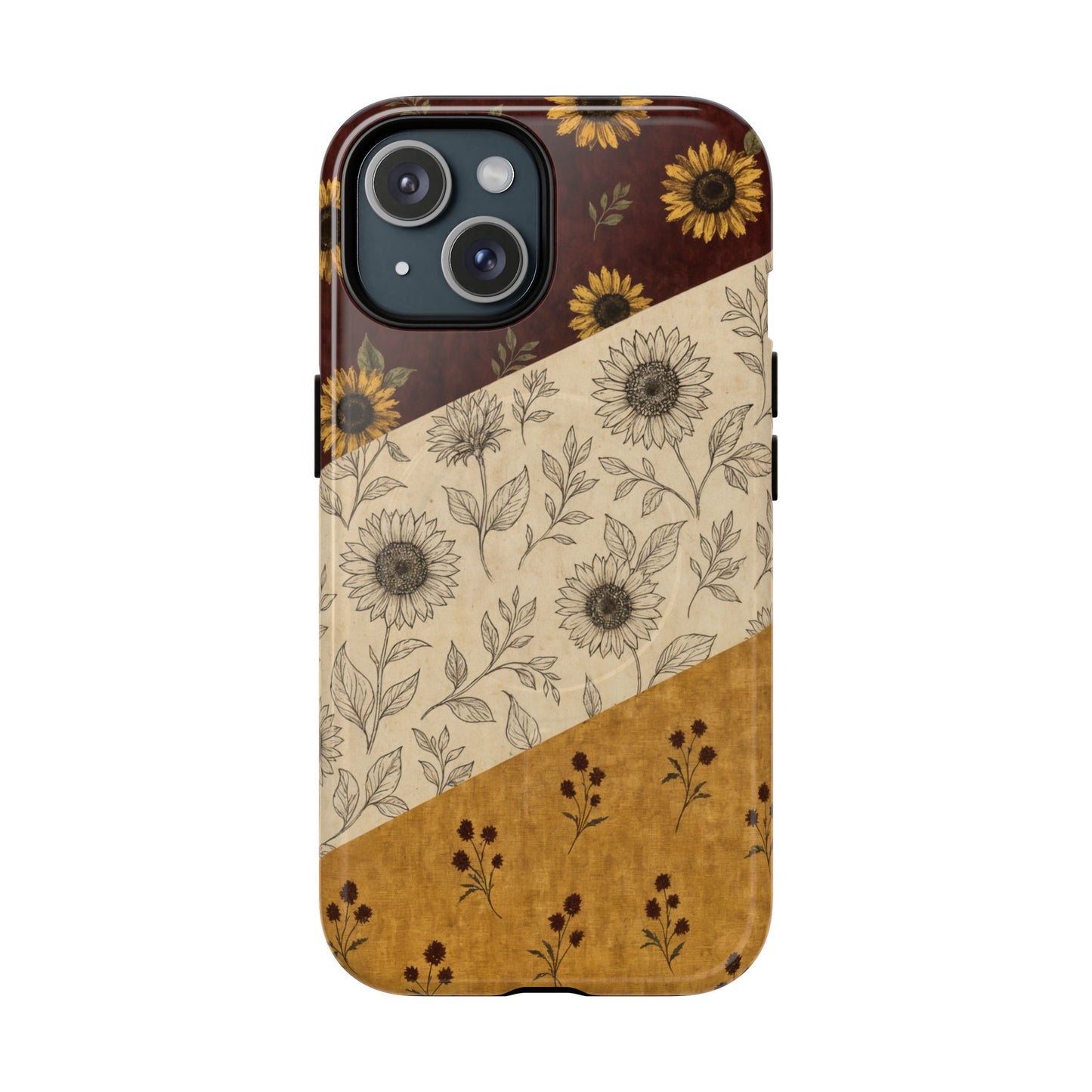 Sunflower Burgundy Swaths Magnetic Case