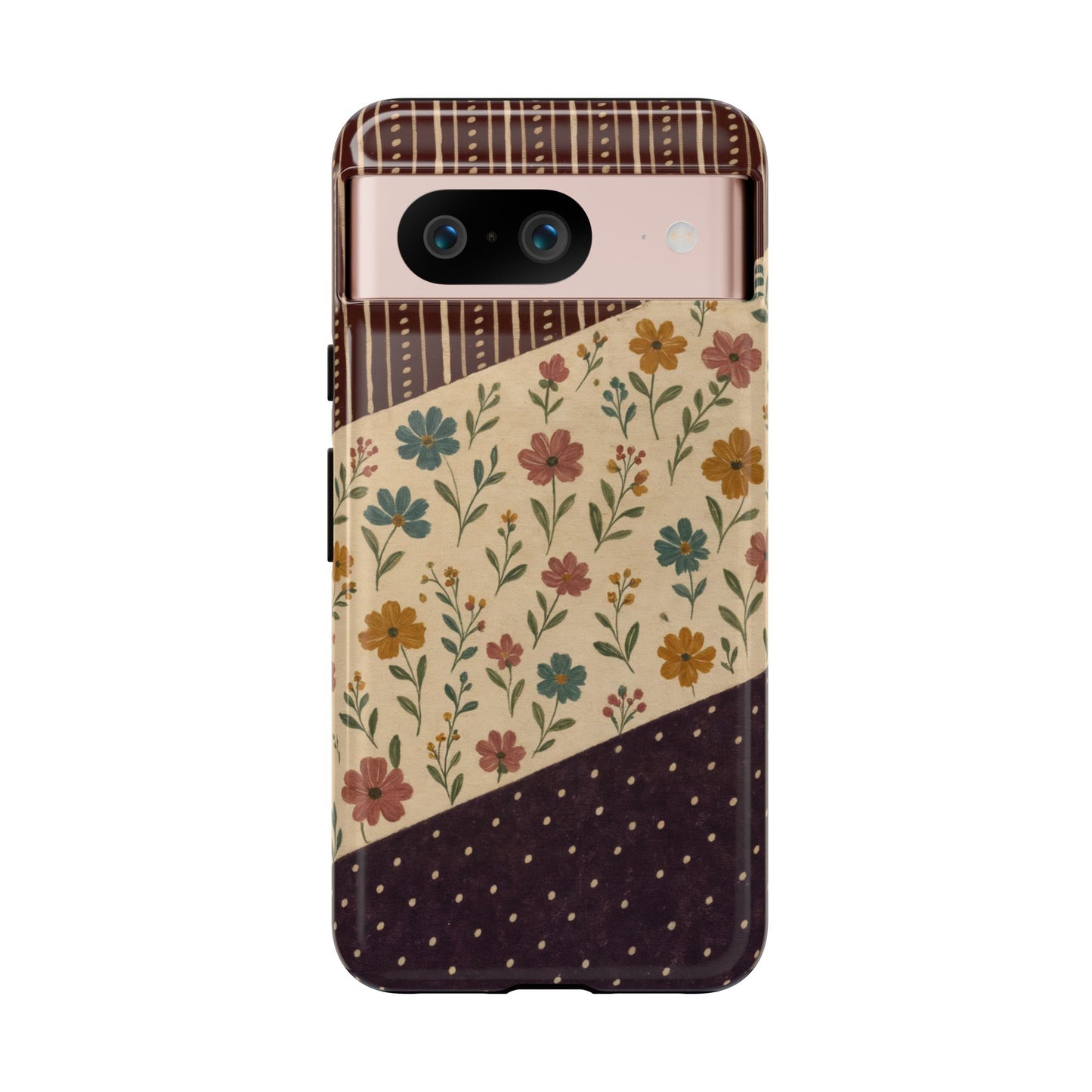 Fall Floral Stripe Tough Case