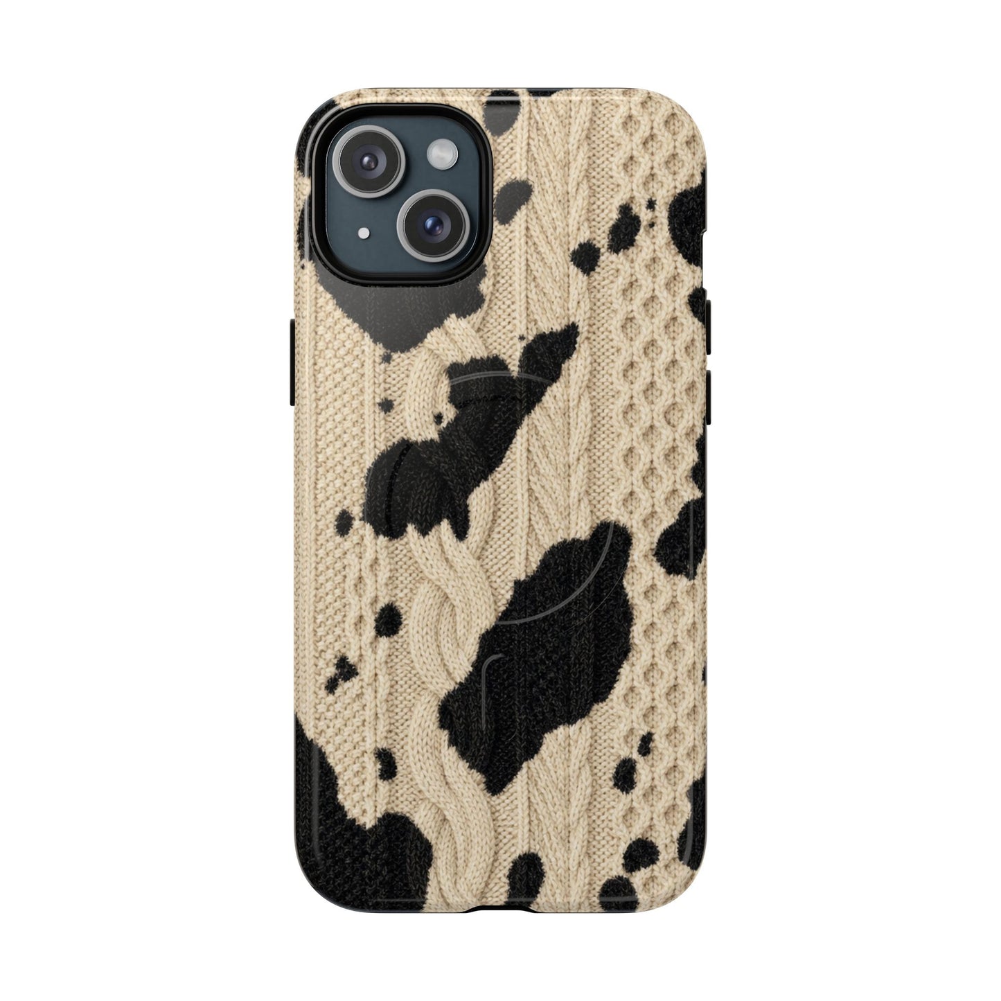 Cable Knit Cowhide Magnetic Case