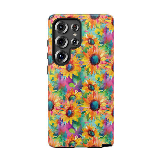 Neon Sunflowers Phone Case