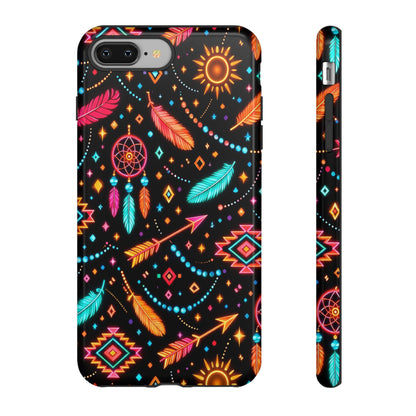 Neon Aztec Feather Tough Case