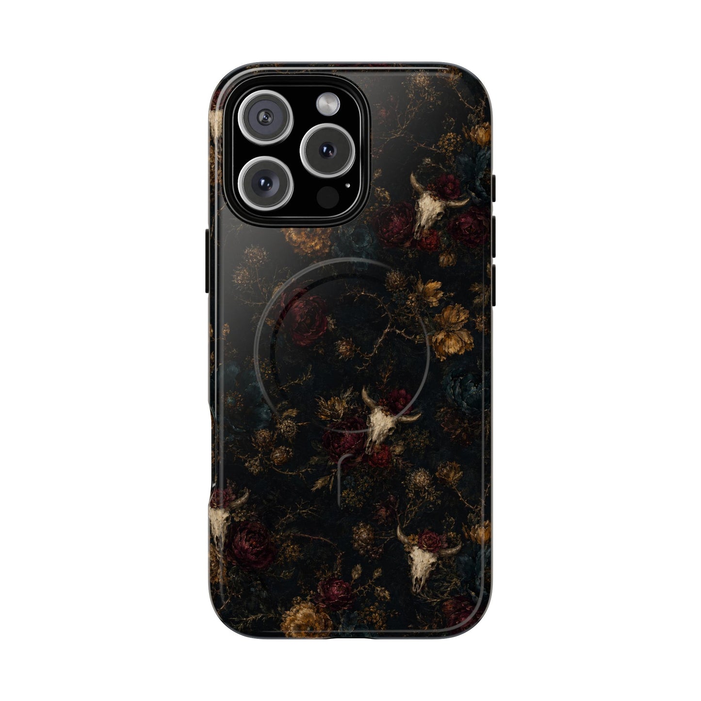 Bull Skull Bloom Magnetic Case