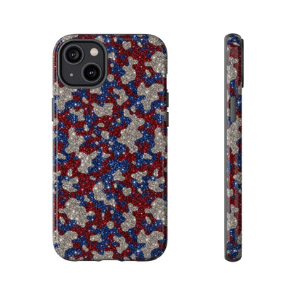 USA Cowhide Glitter Tough Case
