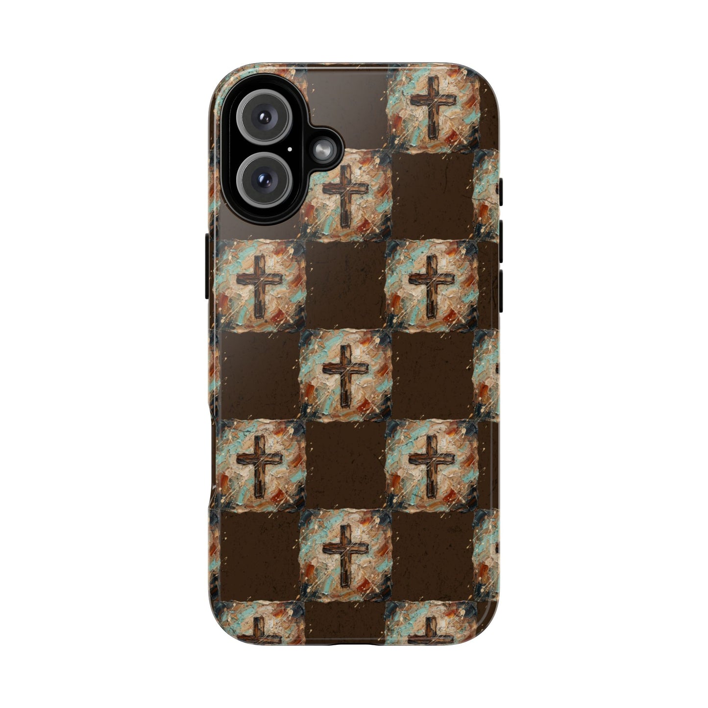 Checker Painted Cross Tough Case