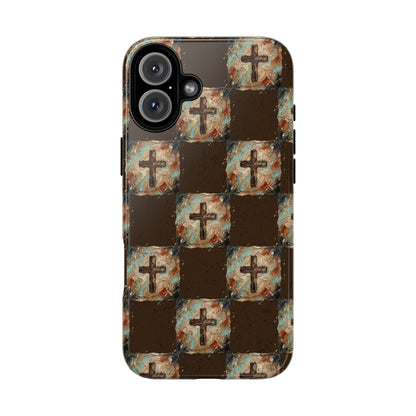 Checker Painted Cross Tough Case