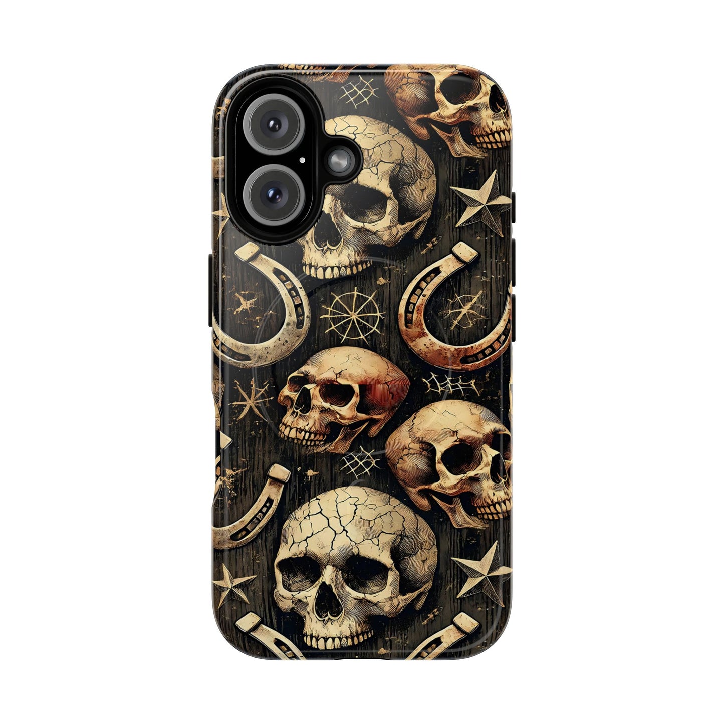 Skulls Horseshoes Dark Magnetic Case