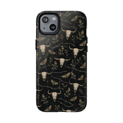 Bull Skull Barbwire Magnetic Case