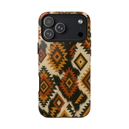 Desert  Aztec + Cowhide Tough Phone Case
