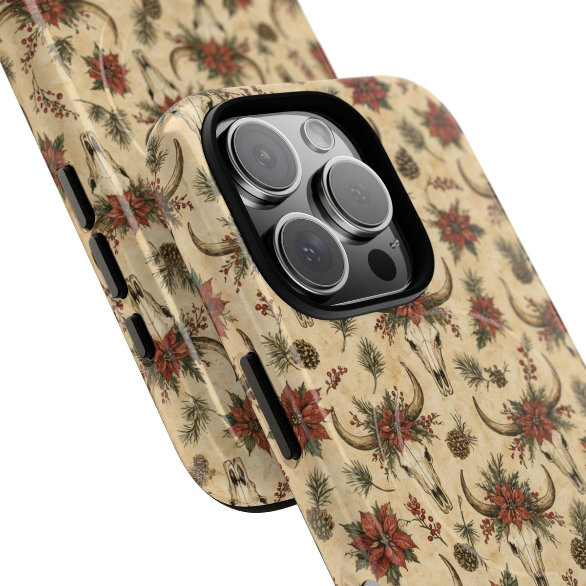 Skull Poinsettia Magnetic Case