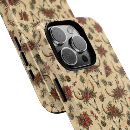 Skull Poinsettia Magnetic Case